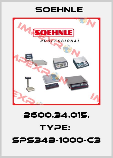 2600.34.015, Type:  SPS34B-1000-C3 Soehnle