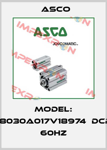 Model: DFX8030A017V18974　DC24V, 60Hz Asco