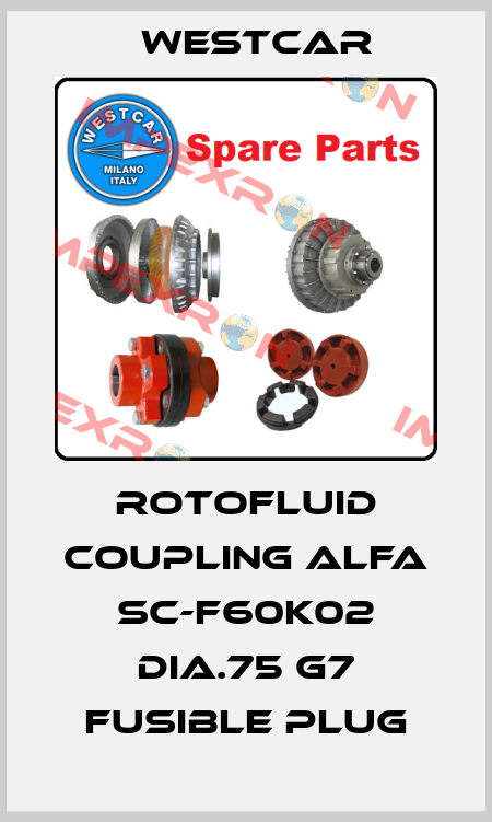 ROTOFLUID COUPLING ALFA SC-F60K02 DIA.75 G7 FUSIBLE PLUG Westcar