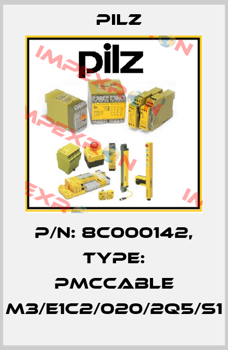 p/n: 8C000142, Type: PMCcable M3/E1C2/020/2Q5/S1 Pilz