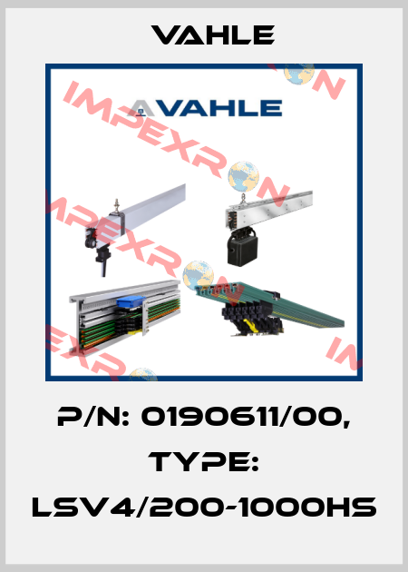 P/n: 0190611/00, Type: LSV4/200-1000HS Vahle