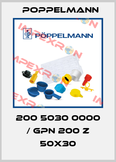 200 5030 0000 / GPN 200 Z 50X30 Poppelmann