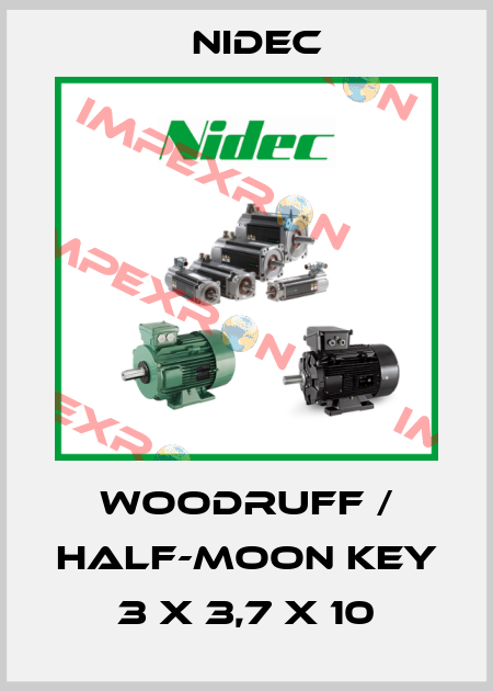 Woodruff / half-moon key 3 x 3,7 x 10 Nidec