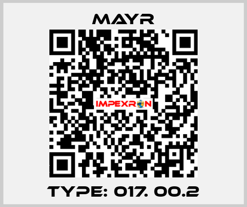 Type: 017. 00.2 Mayr
