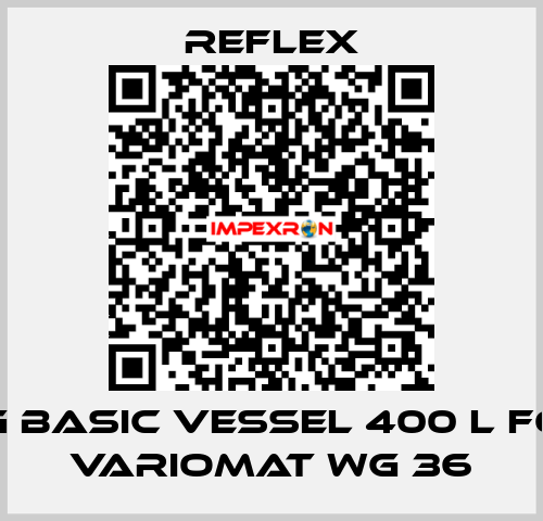 VG basic vessel 400 l for Variomat WG 36 reflex