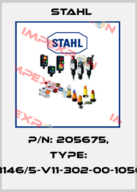 P/N: 205675, Type: 8146/5-V11-302-00-1050 Stahl