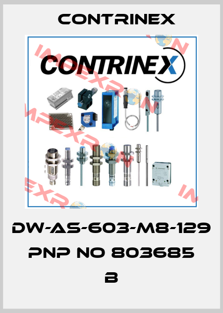DW-AS-603-M8-129  PNP NO 803685 B Contrinex