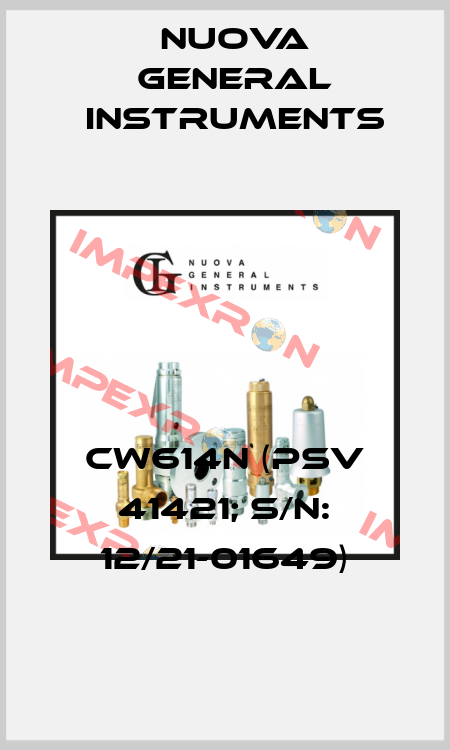 CW614N (PSV 41421; S/N: 12/21-01649) Nuova General Instruments