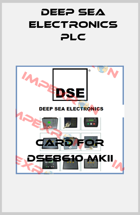 card for DSE8610 MKII DEEP SEA ELECTRONICS PLC