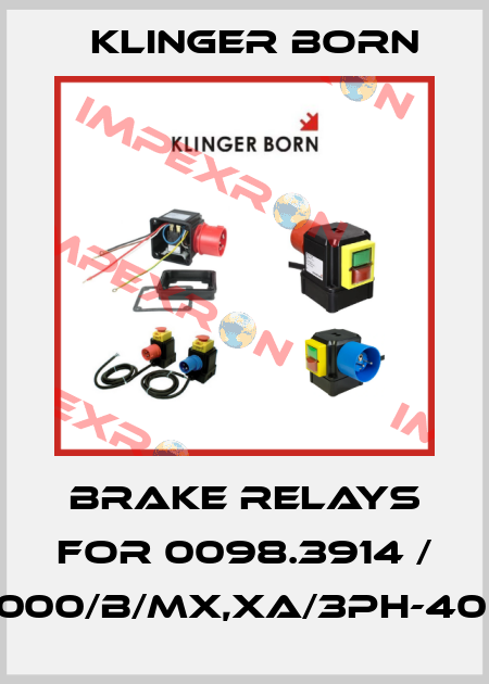 brake relays for 0098.3914 / K3000/B/Mx,xA/3Ph-400V Klinger Born