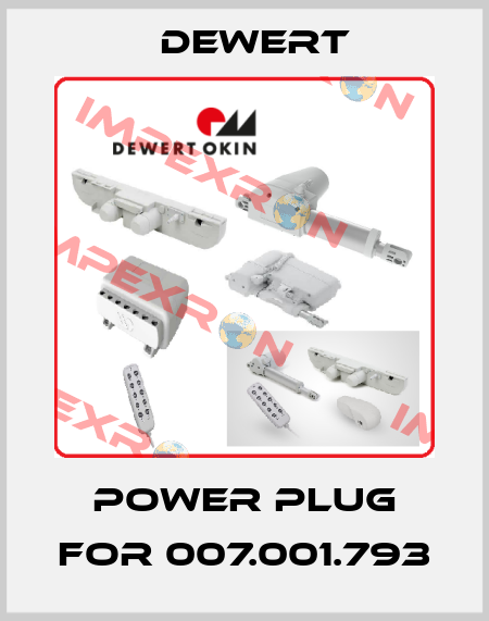 power plug for 007.001.793 DEWERT