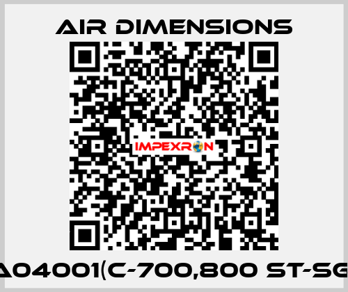 A04001(C-700,800 ST-SG) Air Dimensions
