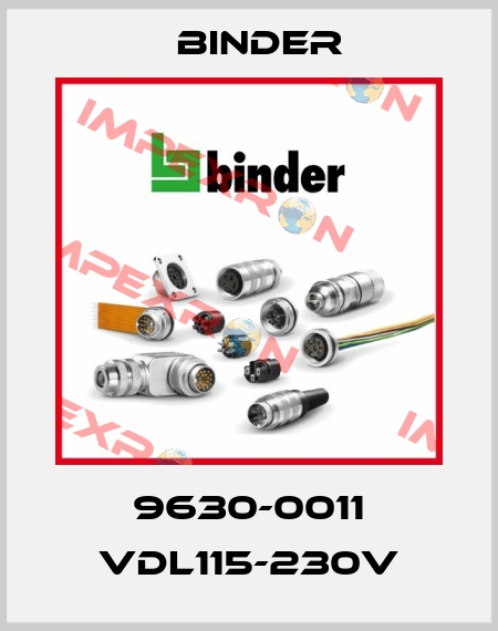 9630-0011 VDL115-230V Binder