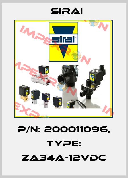 P/N: 200011096, Type: ZA34A-12VDC Sirai