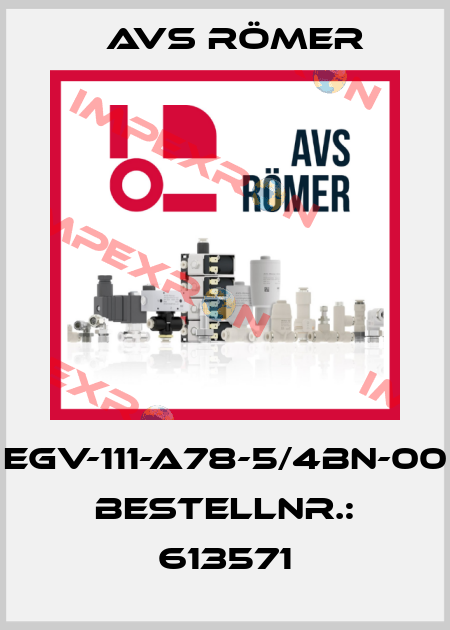 EGV-111-A78-5/4BN-00   BestellNr.: 613571 Avs Römer
