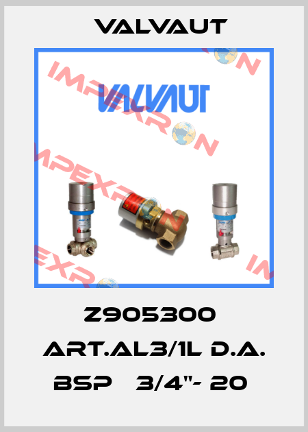 Z905300  ART.AL3/1L D.A. BSP   3/4"- 20  Valvaut