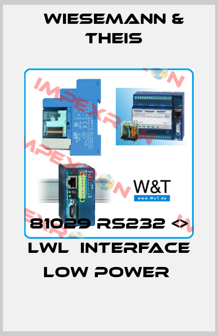 81029 RS232 <> LWL  Interface Low Power  Wiesemann & Theis