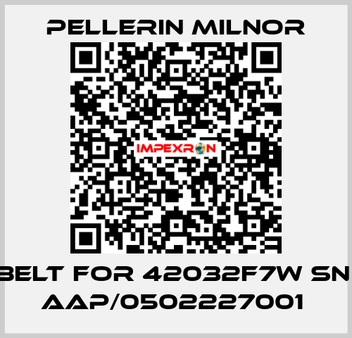 Belt for 42032f7w SN: AAP/0502227001  Pellerin Milnor