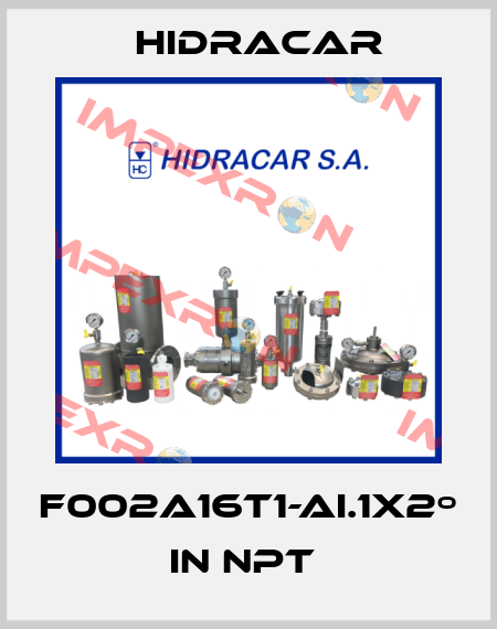 F002A16T1-AI.1x2º in NPT  Hidracar
