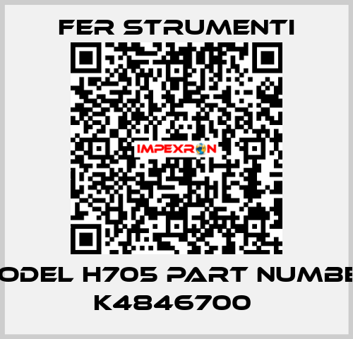 model H705 Part Number K4846700  Fer Strumenti