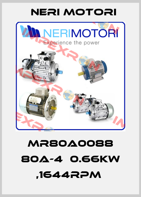 MR80A0088 80A-4  0.66KW ,1644RPM  Neri Motori