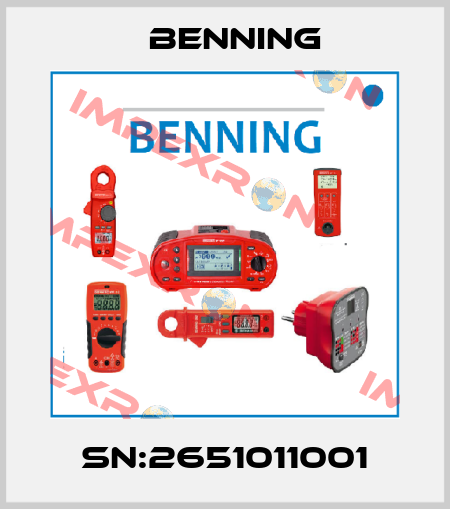 SN:2651011001 Benning