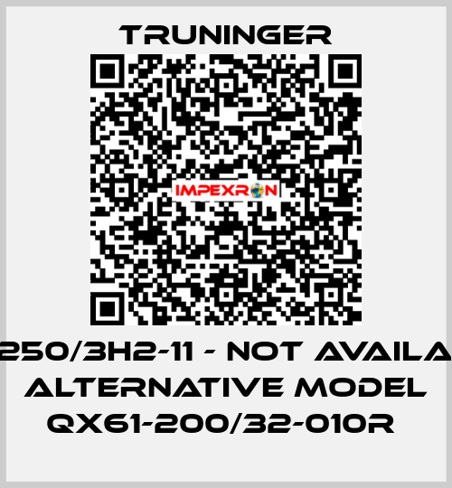 6N1-250/3H2-11 - not available, alternative model QX61-200/32-010R  Truninger