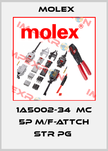 1A5002-34  MC 5P M/F-ATTCH STR PG  Molex