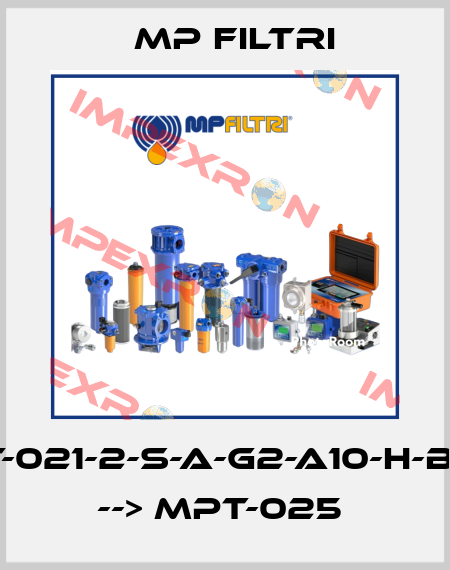 MPT-021-2-S-A-G2-A10-H-B-P01 --> MPT-025  MP Filtri