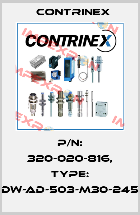 p/n: 320-020-816, Type: DW-AD-503-M30-245 Contrinex