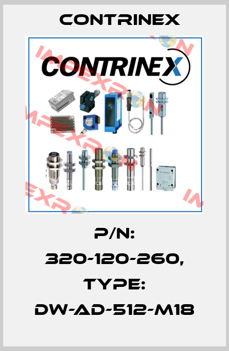 p/n: 320-120-260, Type: DW-AD-512-M18 Contrinex