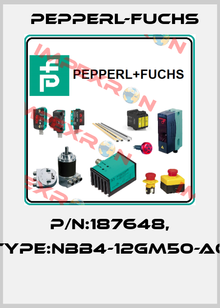 P/N:187648, Type:NBB4-12GM50-A0  Pepperl-Fuchs