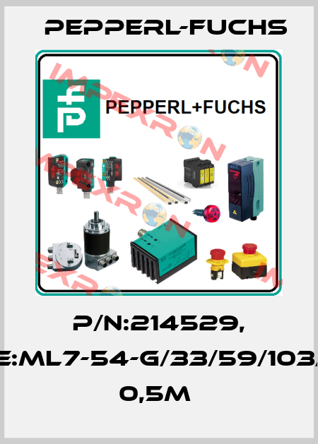 P/N:214529, Type:ML7-54-G/33/59/103/115a 0,5M  Pepperl-Fuchs