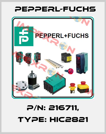 p/n: 216711, Type: HIC2821 Pepperl-Fuchs