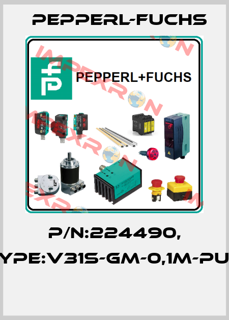 P/N:224490, Type:V31S-GM-0,1M-PUR  Pepperl-Fuchs