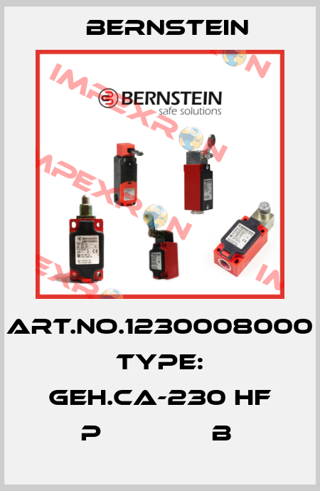 Art.No.1230008000 Type: GEH.CA-230 HF P              B  Bernstein