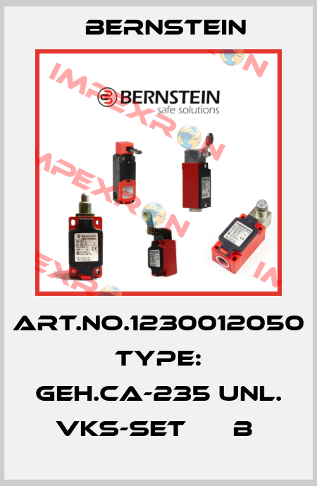 Art.No.1230012050 Type: GEH.CA-235 UNL. VKS-SET      B  Bernstein