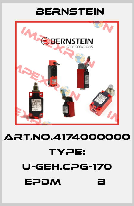 Art.No.4174000000 Type: U-GEH.CPG-170 EPDM           B  Bernstein