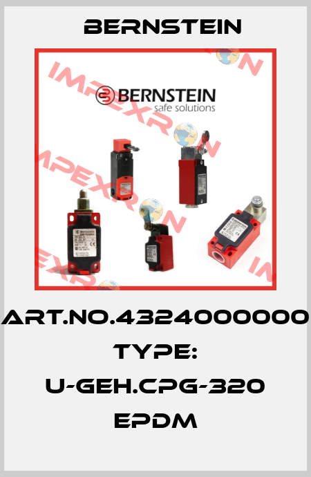 Art.No.4324000000 Type: U-GEH.CPG-320 EPDM Bernstein