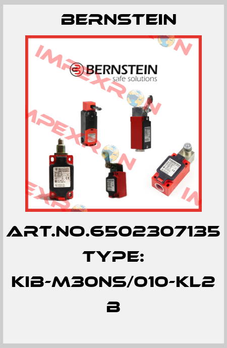 Art.No.6502307135 Type: KIB-M30NS/010-KL2            B Bernstein