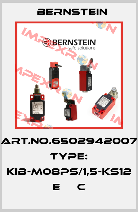 Art.No.6502942007 Type: KIB-M08PS/1,5-KS12     E     C Bernstein
