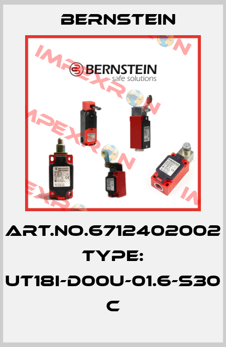 Art.No.6712402002 Type: UT18I-D00U-01.6-S30          C Bernstein