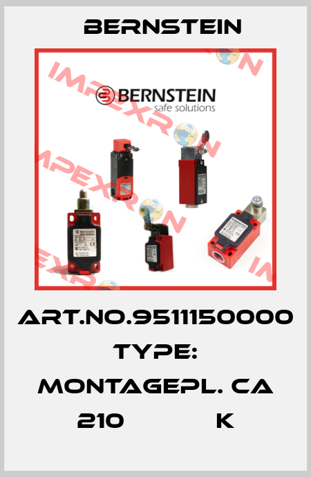 Art.No.9511150000 Type: MONTAGEPL. CA 210            K Bernstein
