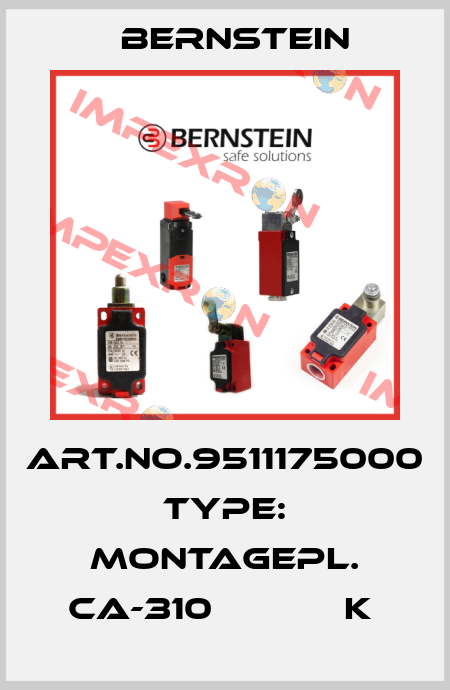 Art.No.9511175000 Type: MONTAGEPL. CA-310            K  Bernstein