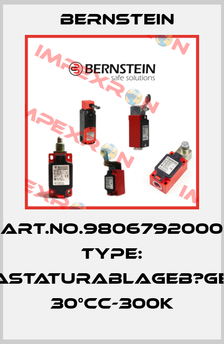 Art.No.9806792000 Type: TASTATURABLAGEB?GEL 30°CC-300K Bernstein