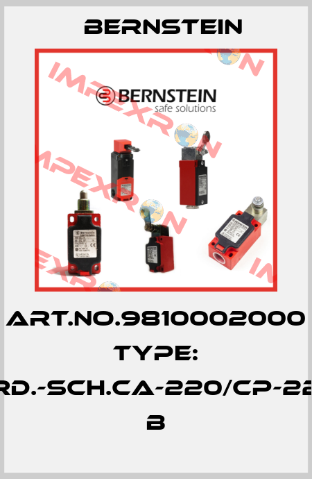 Art.No.9810002000 Type: ERD.-SCH.CA-220/CP-220       B Bernstein