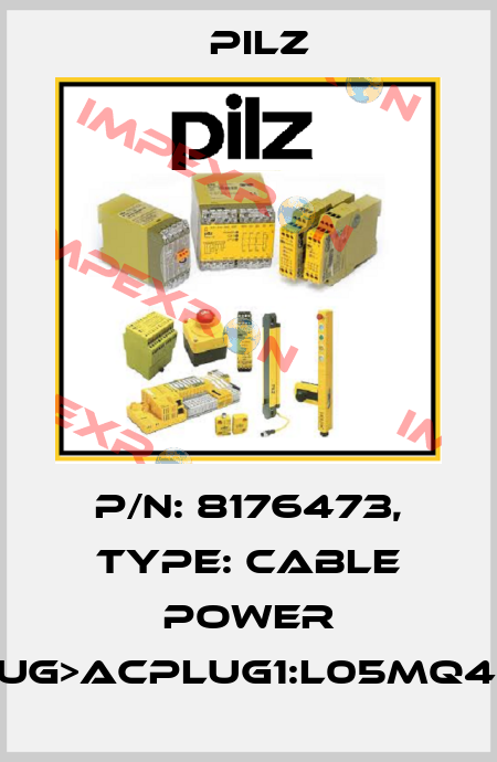 p/n: 8176473, Type: Cable Power PROplug>ACplug1:L05mQ4,0BRSK Pilz