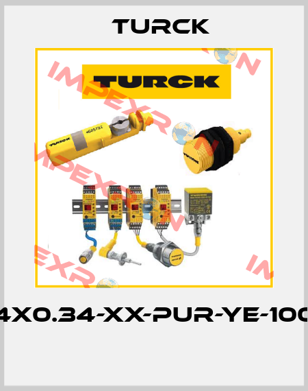 CABLE4X0.34-XX-PUR-YE-100M/TXY  Turck