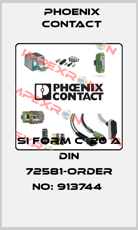 SI FORM C  20 A DIN 72581-ORDER NO: 913744  Phoenix Contact