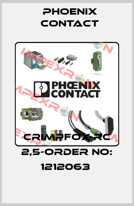 CRIMPFOX-RC 2,5-ORDER NO: 1212063  Phoenix Contact